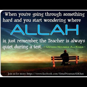Remain calm & have faith in Allah