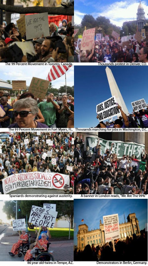Capitalism everywhere, protests everywhere