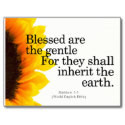 Blessing for Gentleness Matthew 5:5 postcard