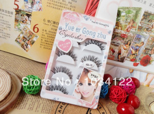 thick long black crisscross false eyelashes fake eye lashes eyelash