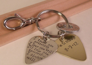 Love quotes Guitar Pick keychain-Perfect Gift for a Grooms Wedding ...