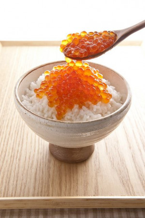 Is it lunchtime yet? Japanese salmon roe rice bowl いくら丼