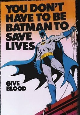 We can save lives by donating blood.