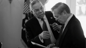 Colin Powell and Donald Rumsfeld