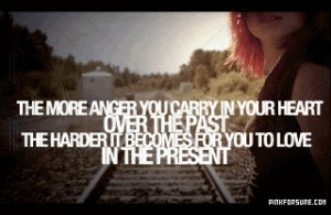 The More Anger You Carry In Your Heart Over The Past - Action Quote