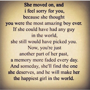 She moved on
