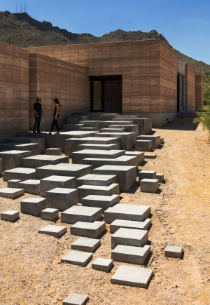 ... Tucson Mountain, Landscape Design, Sonorandesert, Concrete Step Stones