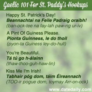 St Patrick’s Day Pick Up Lines: 4 Gaelic Phrases To Get You Laid