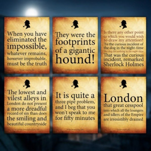 Sherlock Holmes Set of 6 Quotations, 10x8 prints, Baskervilles, London ...