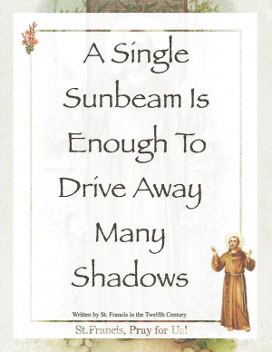 Single Sunbeam By St. Francis Of Assisi Mixed Media