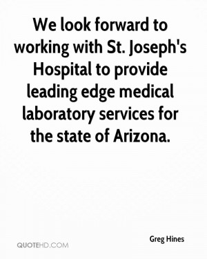 We look forward to working with St. Joseph's Hospital to provide ...
