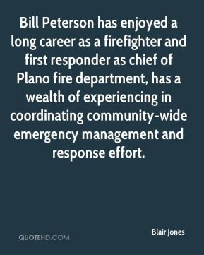 Blair Jones - Bill Peterson has enjoyed a long career as a firefighter ...