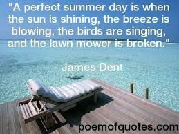 perfect summer day is when the sun is shining, the breeze is ...