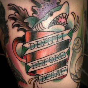 Sailor Jerry Tattoo Shapes Death Before Decaf Pictures
