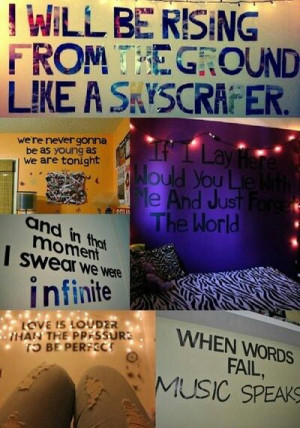 want to do this with my favorite lyrics when I redecorate