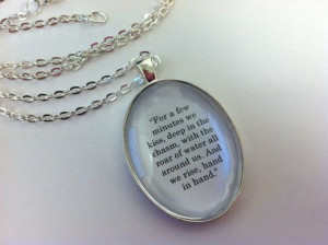 Divergent Hand in Hand Oval Book Quote Silver Pendant Charm Necklace ...