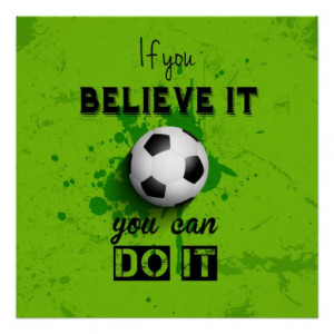 Inspirational football quote typography poster