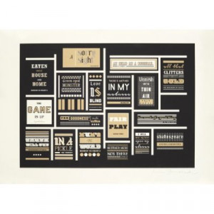 Shakespeare Quotes and Misquotes - Signed Print by Jonathan Barnbrook