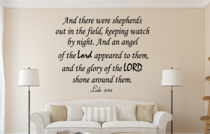 Luke 2:8-9 And there were... Christian Wall Decal Quotes