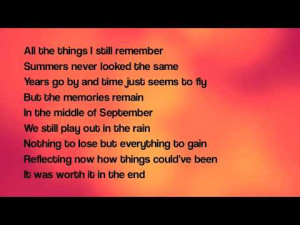 September Lyrics By Daughtry Video Clip