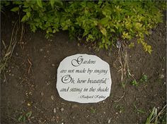 garden ornament or stepping stone with Rudyard Kipling gardening quote ...