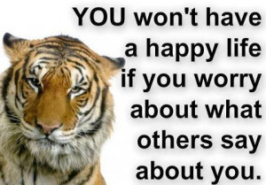 you won't have a happy life if....!!