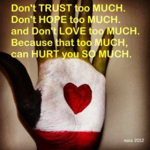 Don’t Trust Too Much