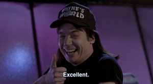 Wayne Campbell (Mike Myers) is a most excellent dude in the 1992 ...