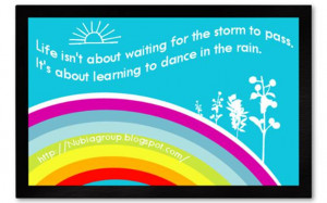 ... raincoat and my boots and go dancing in the rain over the next week