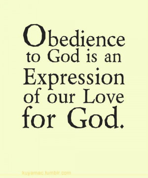 ... clear the blessings we receive when we are obedient to God's Word