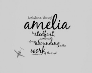 Amelia Name art Scripture quote Bab y girl Bible verse typography ...