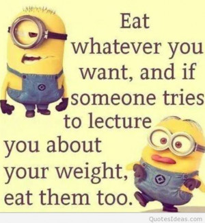 Funny minions instagram quote