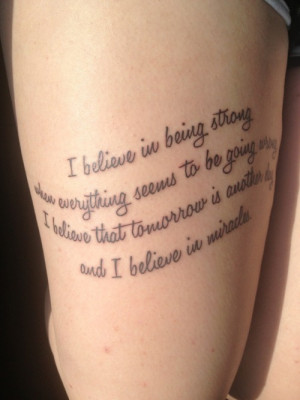Quote Tattoos For Girls On Thigh Good Tattoo Quotes