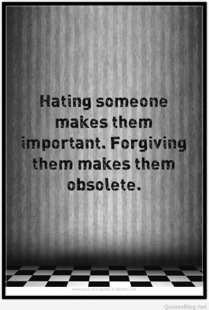 Hating someone image quote