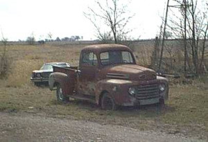 1949 Ford F1 shortbox pickup my brother bought at auction