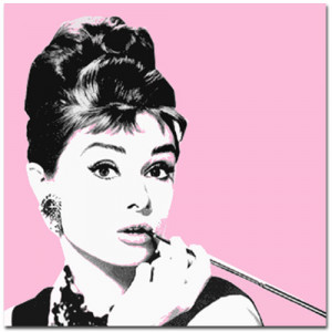 Funky and cool. This classic Audrey Hepburn canvas pop art print ...