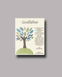 Godfather gift Personalized gift for Godfather by BoutiqueBlu, $10.00