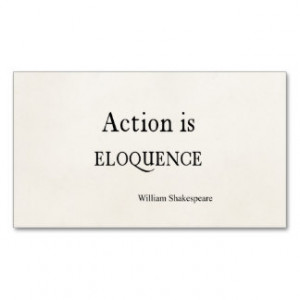 Shakespeare Personalized Quote Action is Eloquence Double-Sided ...