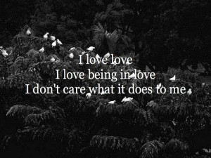 ... love and being loved is the greatest feeling of all / Le Love: i love
