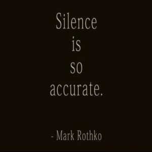 Speaks volumes #silence