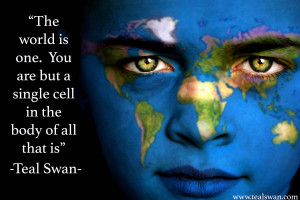 Portrait of a boy with the map of the world painted on his face.