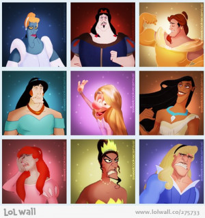 Disney Princess Disney Villains as DPs