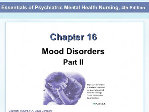 Mood Disorders Mental Health Nursing Chapter 16 Part Ii