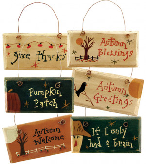 fall sayings ornaments 6 set these painted autumn blessings ornaments