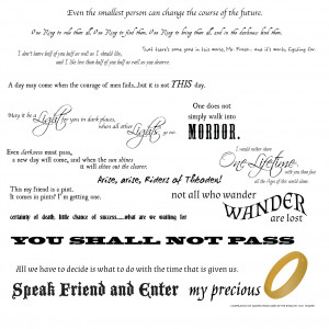 Lord of the Rings Quote Collection