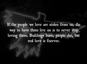 Want this quote for my memorial piece on my back. The Crow (1994)