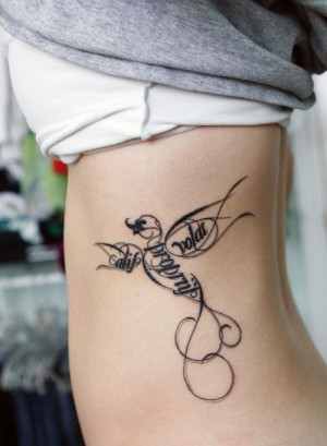 Tattoo Means – She flies with her own wings