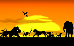 sunset disney company silhouette the lion king 1920x1440 wallpaper Art ...