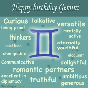 Happy birthday Gemini