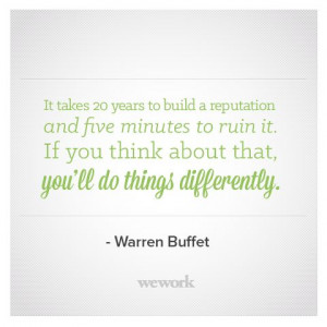WeWork #Inspirational #Quote from Warren Buffet